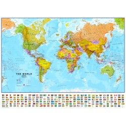 Wereldkaart K Engelstalig Maps International Staatkundig  1:30.000.000