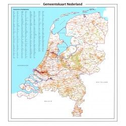Gemeentekaart van Nederland 1:300.000