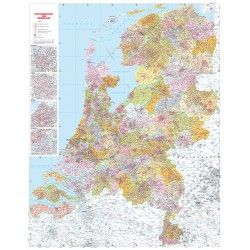 Digitale Postcodekaart  van Nederland 4 cijferig 1:250.000 400dpi