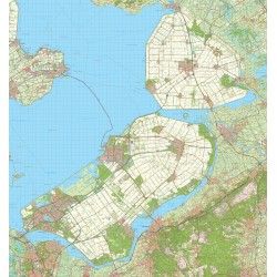 Digitale Provinciekaart Flevoland 1:50.000