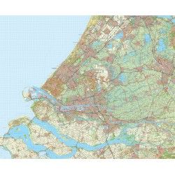Digitale Provinciekaart Zuid Holland 1:50.000