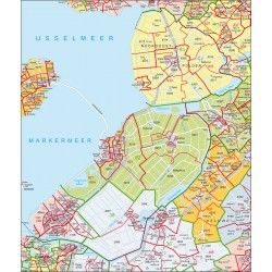 Digitale Postcodekaart Provincie Flevoland 1:100.000