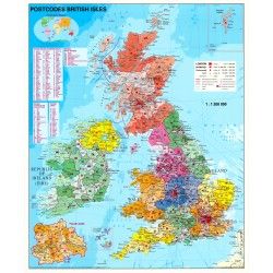 Postcodekaart Groot Brittannie 1:1.200.000