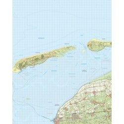 Topografische kaart schaal 1:50.000 (Terschelling,Franeker,Harlingen)