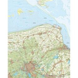 Topografische kaart schaal 1:50.000 (Delfzijl,Winsum,Groningen)