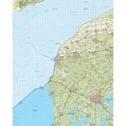 Topografische kaart schaal 1:50.000 (Harlingen, Bolsward, Sneek)