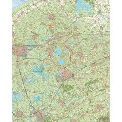 Topografische kaart schaal 1:50.000 (Leeuwarden,Drachten,Joure,Heerenveen)