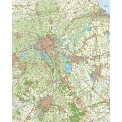 Topografische kaart schaal 1:50.000 (Groningen,Veendam,Assen)