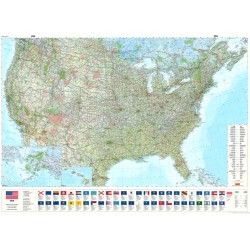 Landkaart Verenigde Staten van Amerika  Hallwag 1:3.800.000