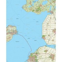 Topografische kaart schaal 1:50.000 (Enkhuizen,Lemmer,Emmeloord,Lelystad,Dronten)