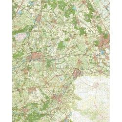 Topografische kaart schaal 1:50.000 (Hoogeveen,Emmen,Coevorden,Ommen)