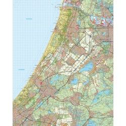Topografische kaart schaal 1:50.000 (Haarlem,Amsterdam,Hoofddorp,Leiden,Alphen aan den Rijn