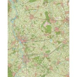 Topografische kaart schaal 1:50.000 (Raalte,Rijssen,Almelo,Zutphen,Deventer)