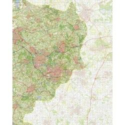 Topografische kaart schaal 1:50.000 (Almelo,Oldenzaal,Hengelo,Enschede,Haaksbergen)