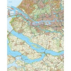 Topografische kaart schaal 1:50.000 (Rotterdam,Schiedam,Spijkenisse,Oud-Beijerland)