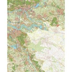 Topografische kaart schaal 1:50.000 (Arnhem,Nijmegen,Doetinchem,Boxmeer)