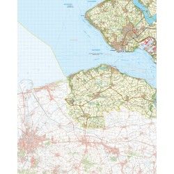 Topografische kaart schaal 1:50.000 (Middelburg,Vlissingen,Breskens,Oostburg,Sluis)
