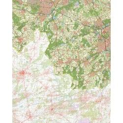 Topografische kaart schaal 1:50.000 (Tilburg,Oirschot,Best,Eindhoven,Bladel)