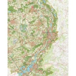 Topografische kaart schaal 1:50.000 (Deurne,Venray,Venlo,Tegelen,Roermond)