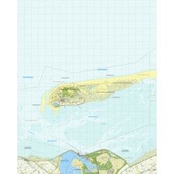 Topografische kaart schaal 1:25.000 (Schiermonnikoog, Paesens, Lauwersoog, Marnehuizen)