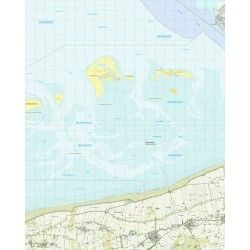 Topografische kaart Schaal 1:25.000 (Schiermonnikoog, Rottumerplaat, Rottummeroog, Warffum, Pieterburen)