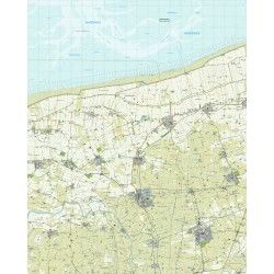 Topografische kaart schaal 1:25.000 (Warffum, Leens, Oldehove, Winsum, Bedum)