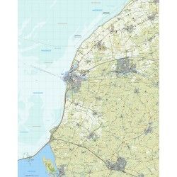 Topografische kaart schaal 1:25.000 (Harlingen, Franeker, Bolsward, Witmarsum, Makkum)