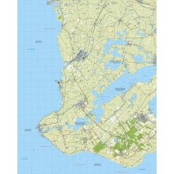 Topografische kaart schaal 1:25.000 (Makkum, Workum, Hindeloopen, Stavoren, Oudemirdum, Balk)