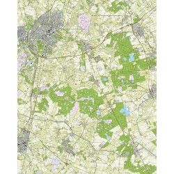 Topografische kaart schaal 1:25.000 (Assen, Rolde, Gieten, Beilen, Westerbork)