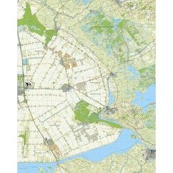 Topografische kaart schaal 1:25.000 (Emmeloord, Marknesse, Vollenhove, Genemuiden, Ens)