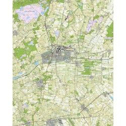 Topografische kaart schaal 1:25.000 (Hoogeveen, Zuidwolde, Dedemsvaart, Slagharen, de Krim)