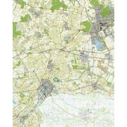 Topografische kaart schaal 1:25.000 (Emmen, Coevorden, Gramsbergen, Schoonebeek, Sleen)